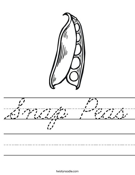 Peas in a Pod Worksheet