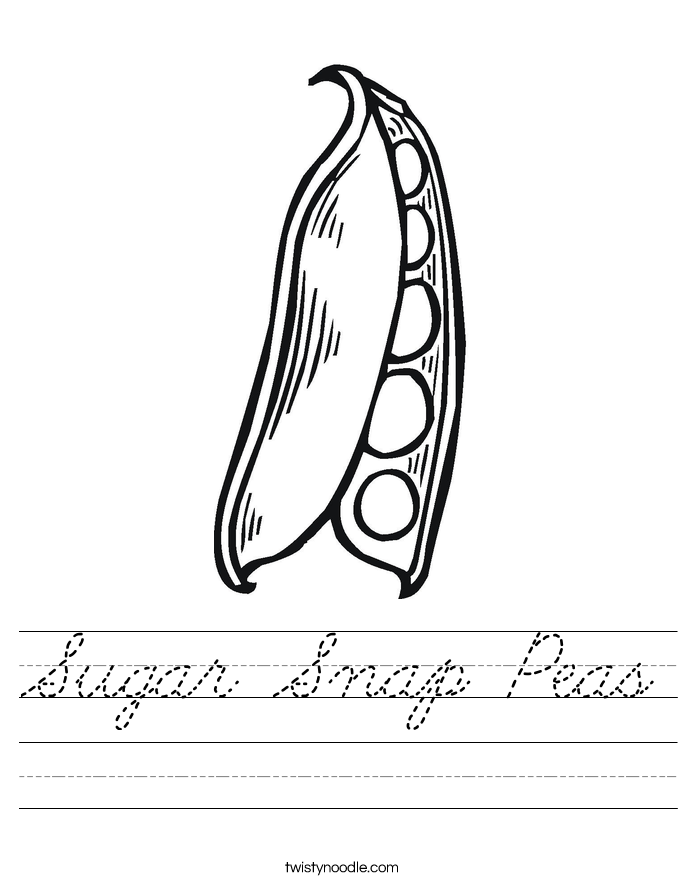 Sugar Snap Peas Worksheet