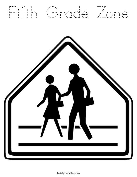 Pedestrian Crossing Coloring Page