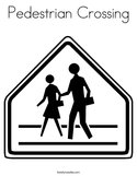 Pedestrian Crossing Coloring Page