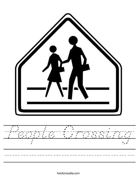 Pedestrian Crossing Worksheet