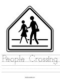People Crossing Worksheet