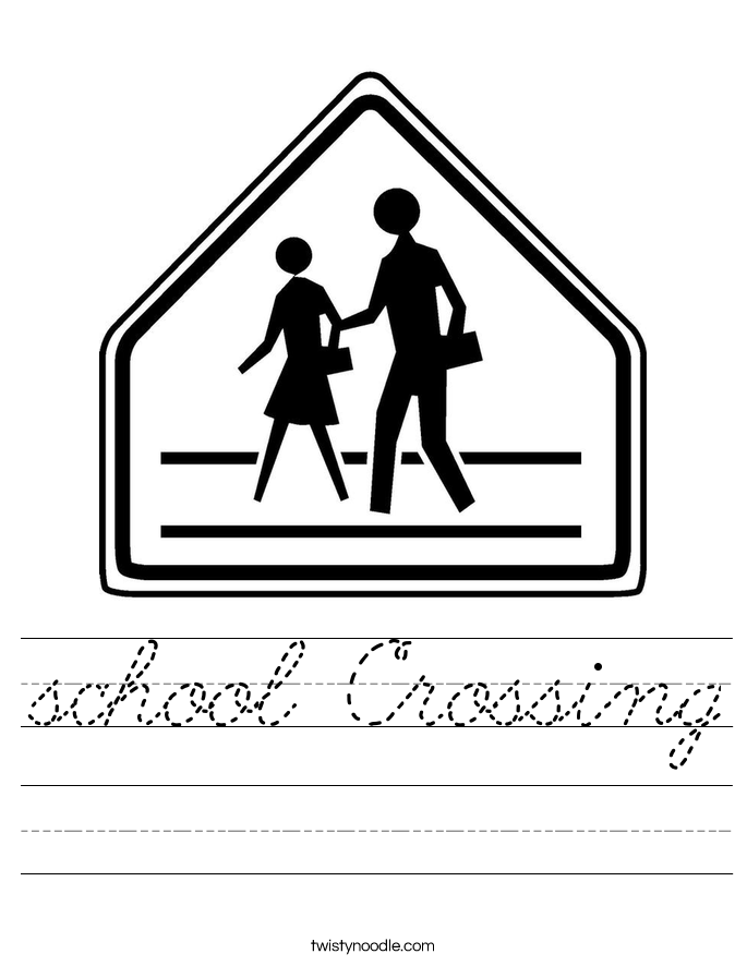 school Crossing Worksheet