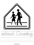 school Crossing Worksheet