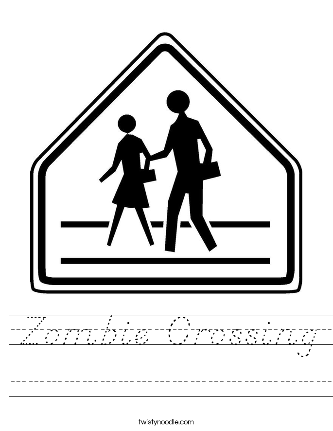 Zombie Crossing Worksheet
