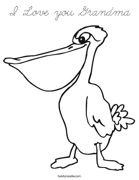 Pelican Coloring Page