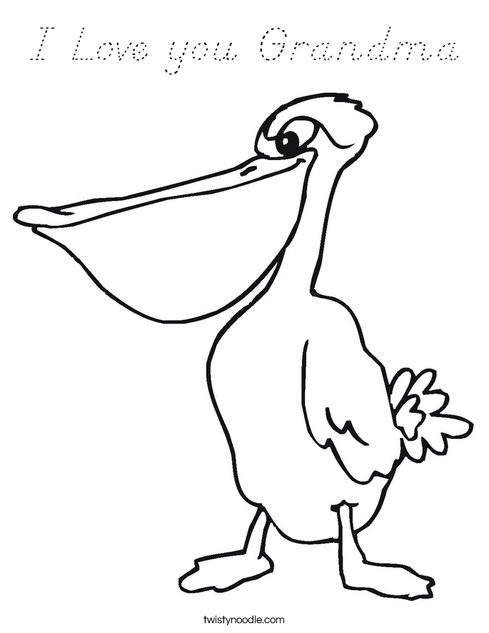 I Love you Grandma Coloring Page