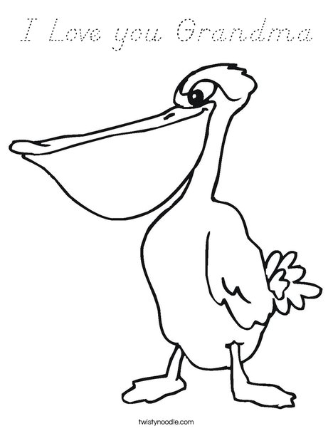 Pelican Coloring Page