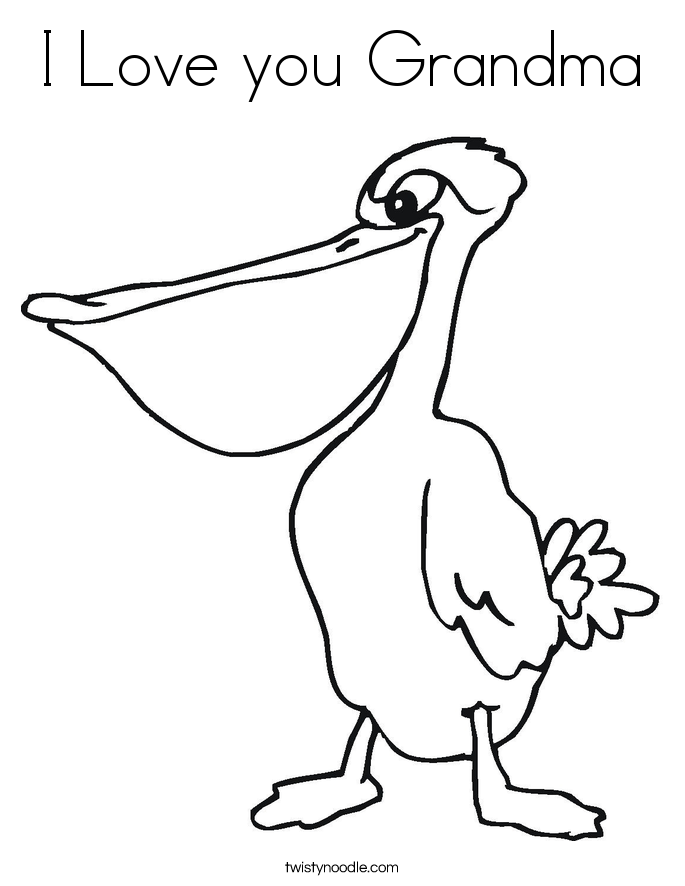 I Love you Grandma Coloring Page