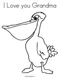 I Love you Grandma Coloring Page
