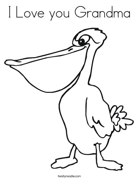 Pelican Coloring Page