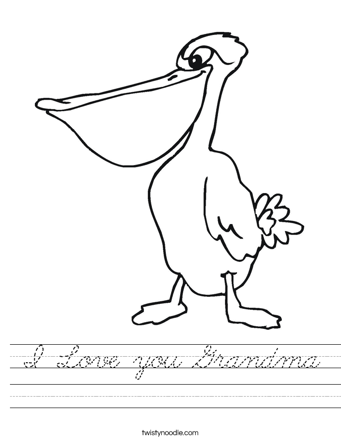I Love you Grandma Worksheet