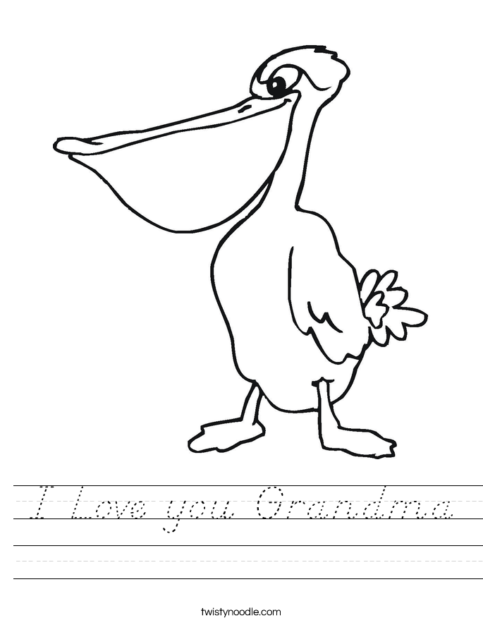 I Love you Grandma Worksheet