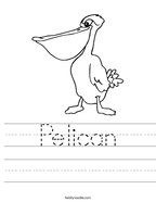 Pelican Handwriting Sheet