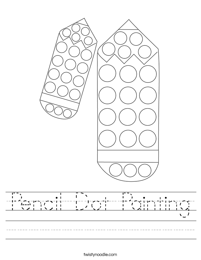 Pencil Dot Painting Worksheet