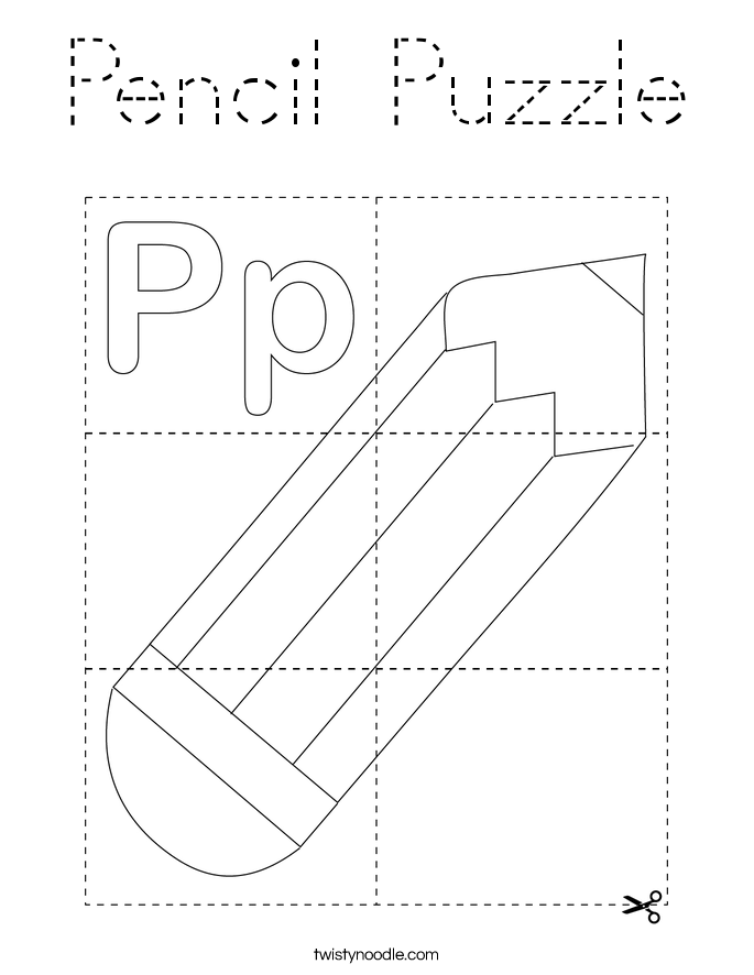 Pencil Puzzle Coloring Page