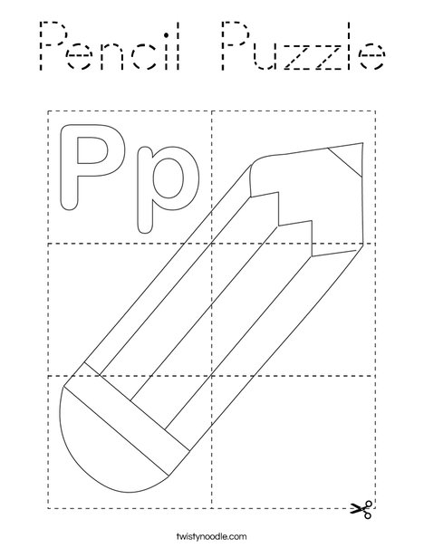 Pencil Puzzle Coloring Page