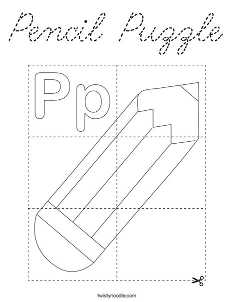 Pencil Puzzle Coloring Page