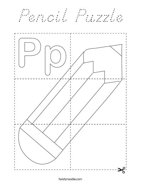 Pencil Puzzle Coloring Page