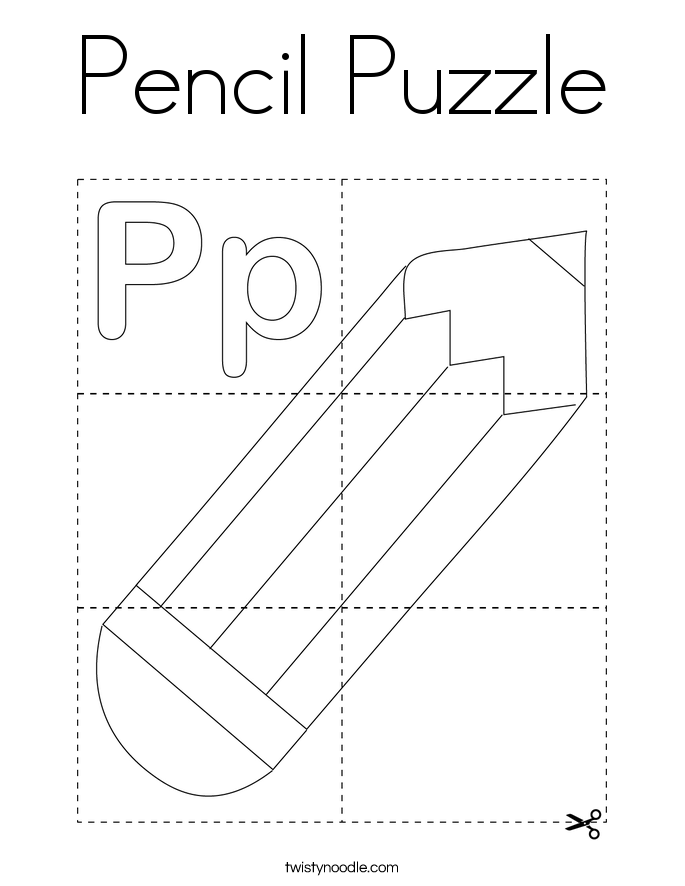 Pencil Puzzle Coloring Page
