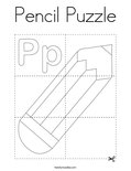 Pencil Puzzle Coloring Page