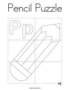 Pencil Puzzle Coloring Page