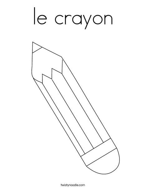 le crayon Coloring Page - Twisty Noodle