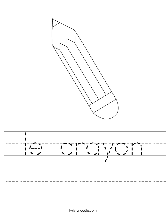 le crayon Worksheet Twisty Noodle