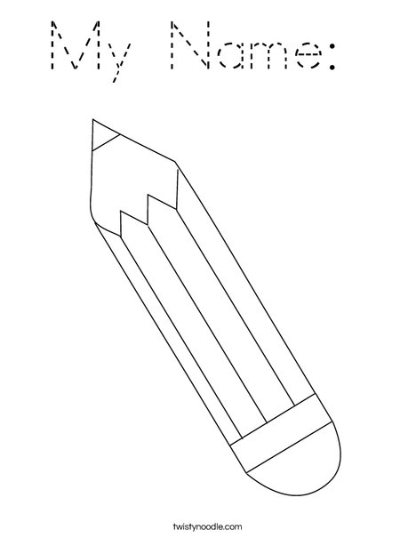 Pencil Coloring Page