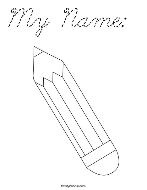 Pencil Coloring Page