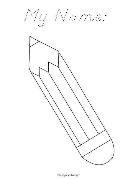 Pencil Coloring Page