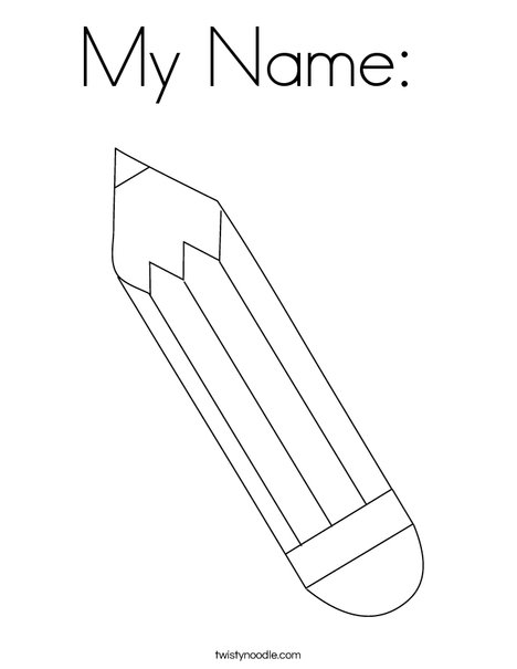 Pencil Coloring Page