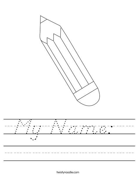 Pencil Worksheet