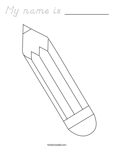 Pencil Coloring Page