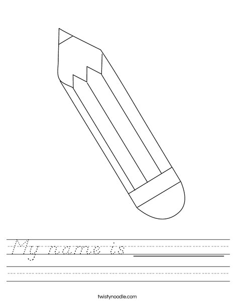 Pencil Worksheet