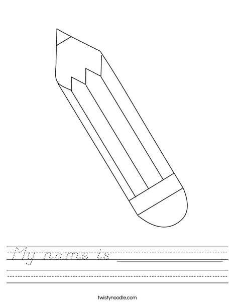 Pencil Worksheet