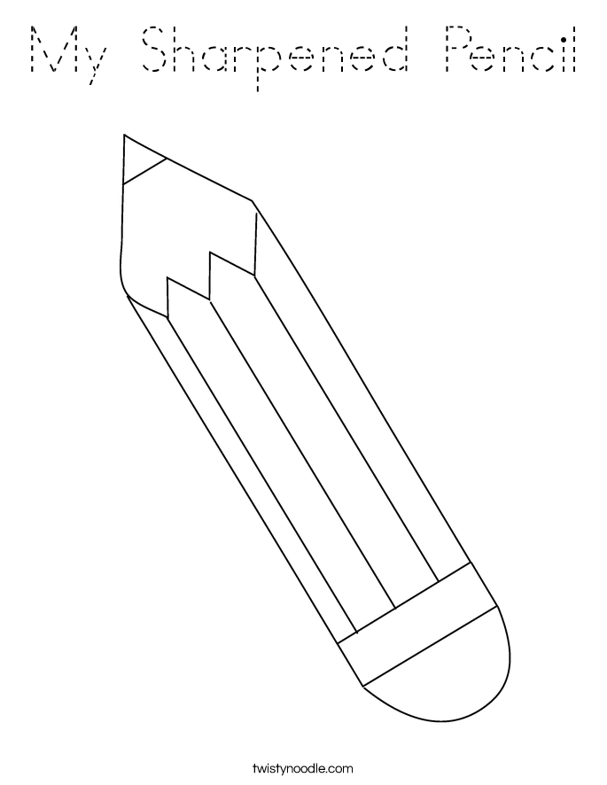My Sharpened Pencil Coloring Page