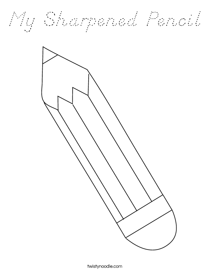 My Sharpened Pencil Coloring Page