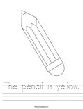 The pencil is yellow. Worksheet