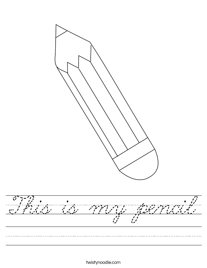 This is my pencil Worksheet
