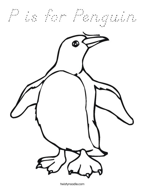 Penguin flapping flippers Coloring Page