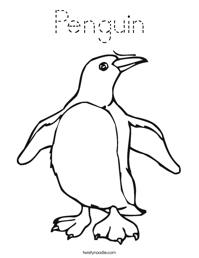 Penguin Coloring Page