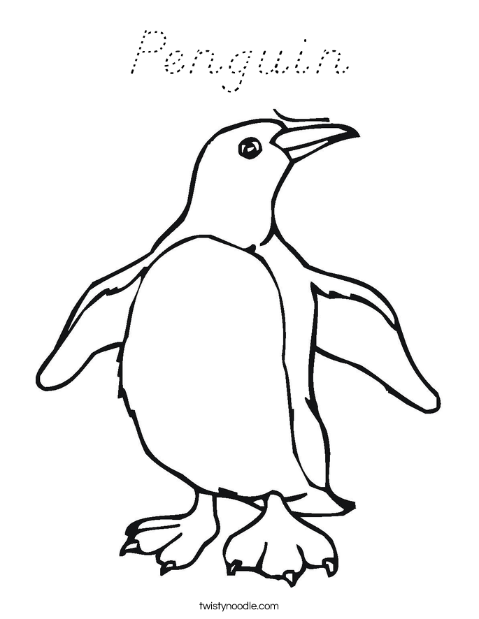 Penguin Coloring Page