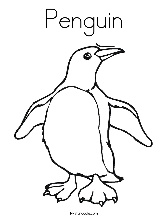 Penguin Coloring Page