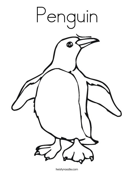 Penguin flapping flippers Coloring Page