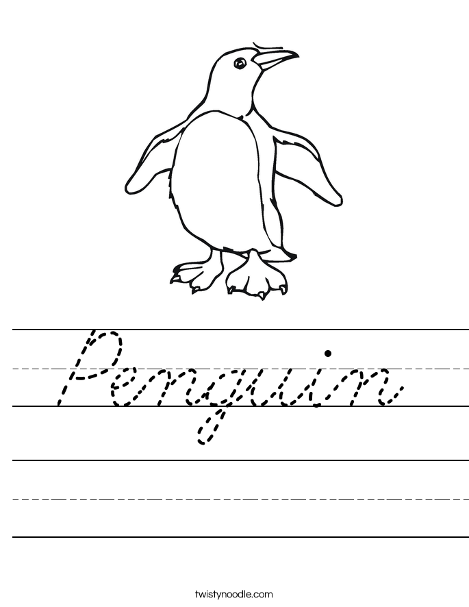 Penguin Worksheet