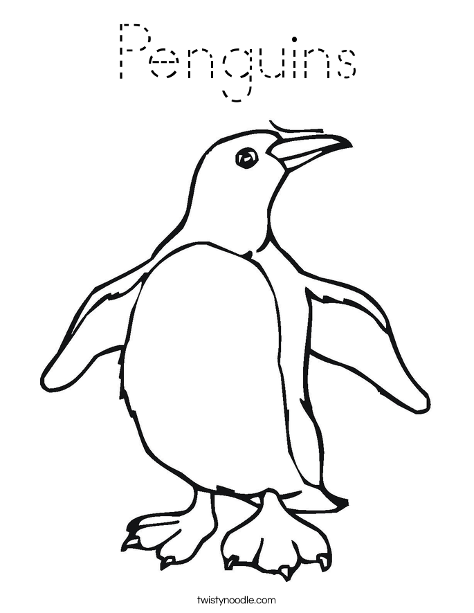 Penguins Coloring Page