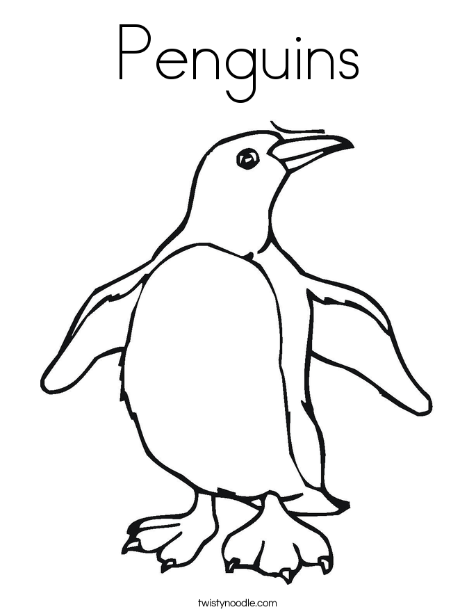 Penguins Coloring Page