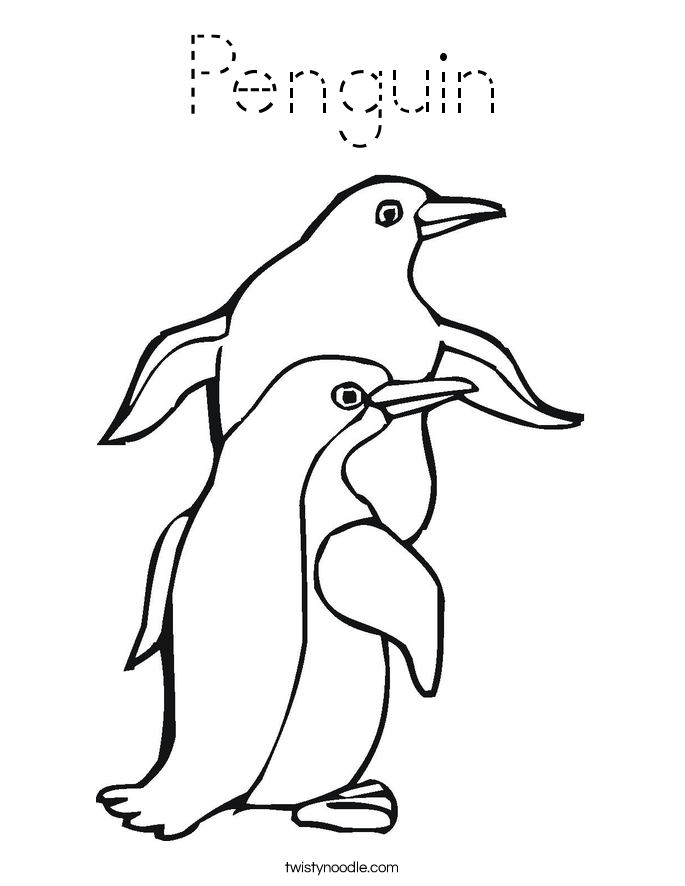 Penguin Coloring Page