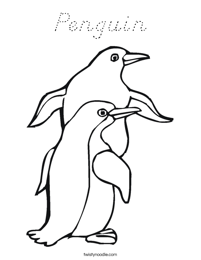 Penguin Coloring Page